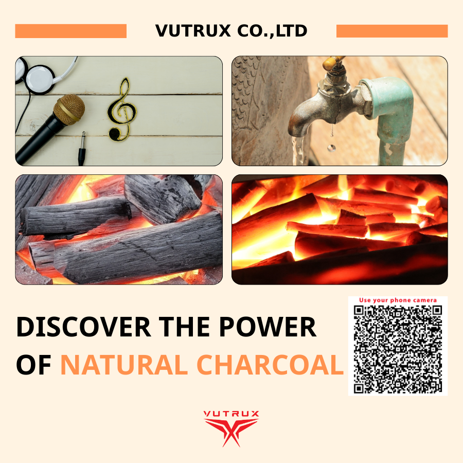 VUTRUX Natural Charcoal – Premium quality, high-performance charcoal for grilling and BBQ.