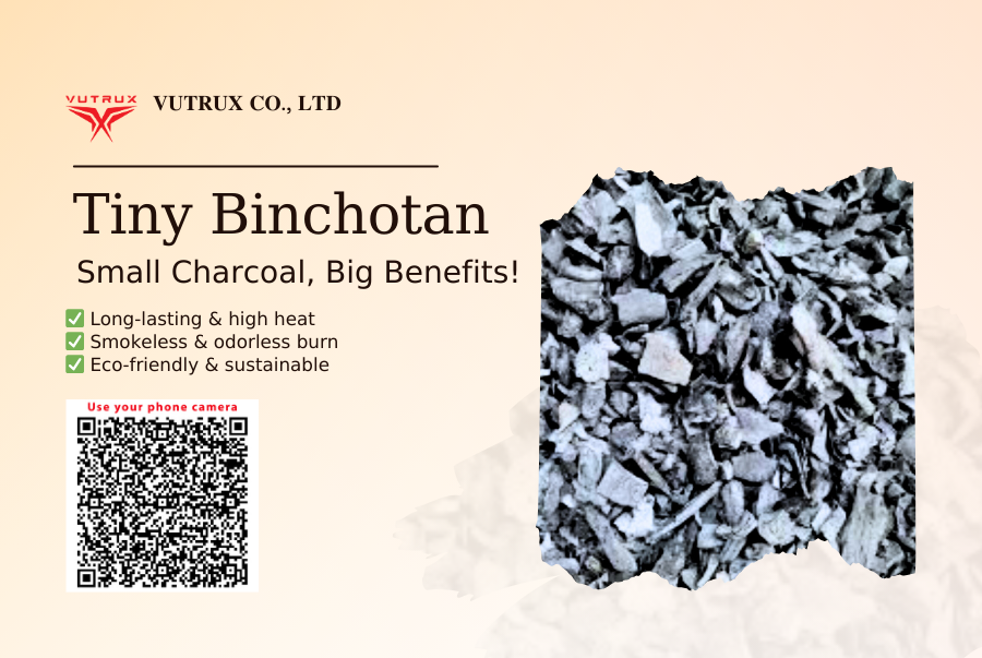 Tiny Binchotan, a type of White Charcoal is that Small Binchotan Charcoal with high heat, long-lasting burn, and eco-friendly properties for premium BBQ and grilling.